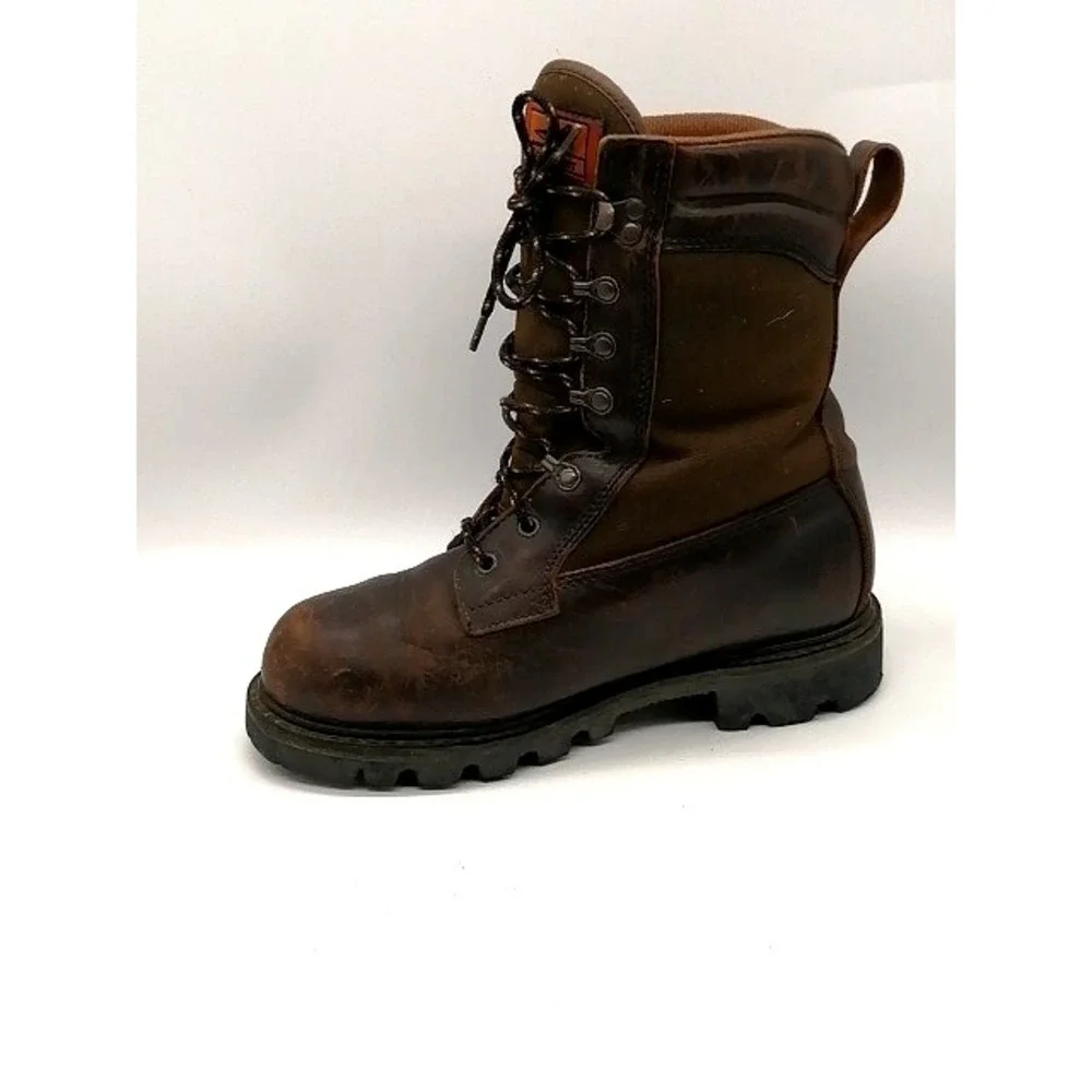 Irish Setter Boots Mens Brown 8EE Work Shoe Vibram Thinsulate Safety Toe 896